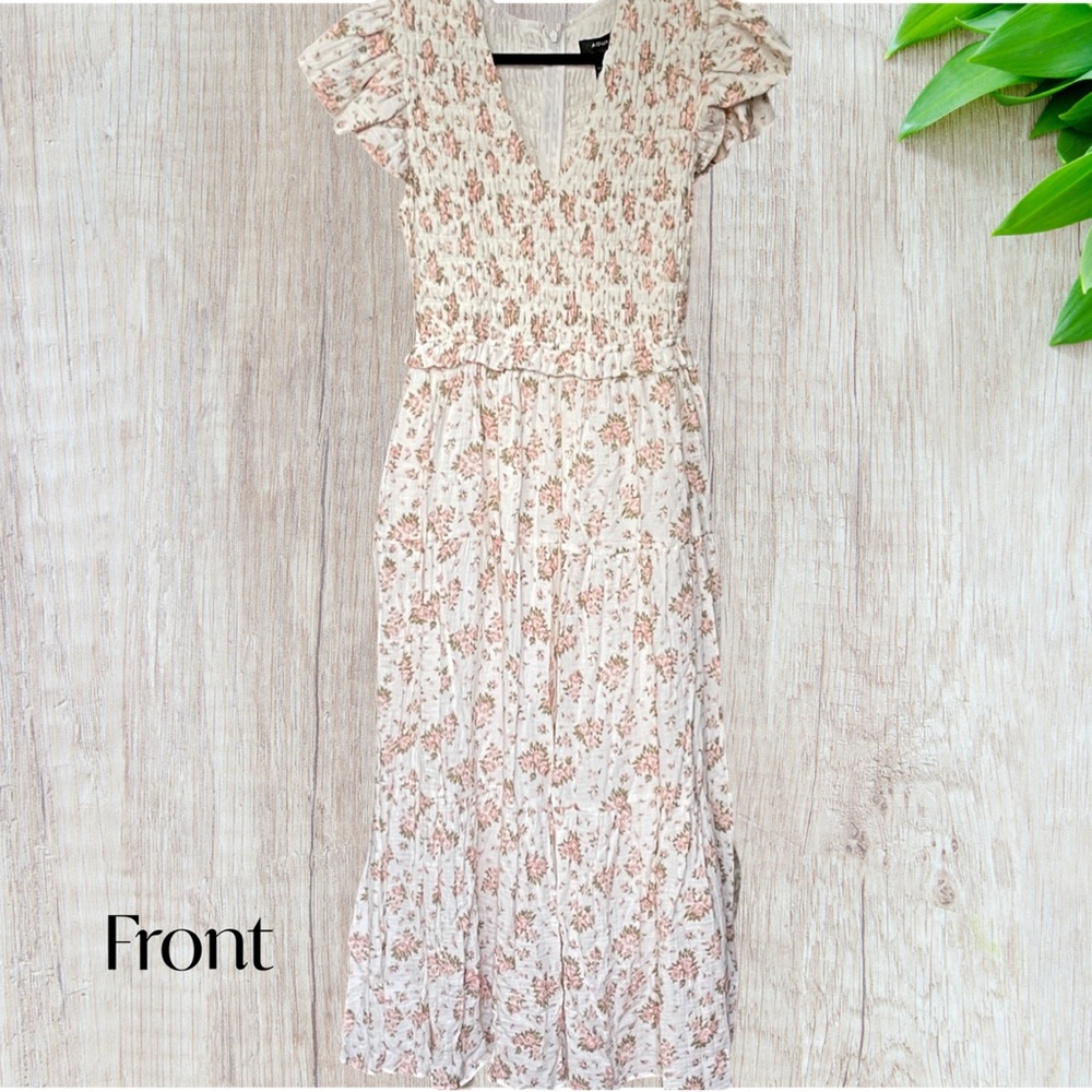 Aqua PinkFloral Maxi Dress